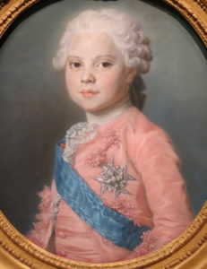 Ritratto del futuro re di Francia con un abito rosa